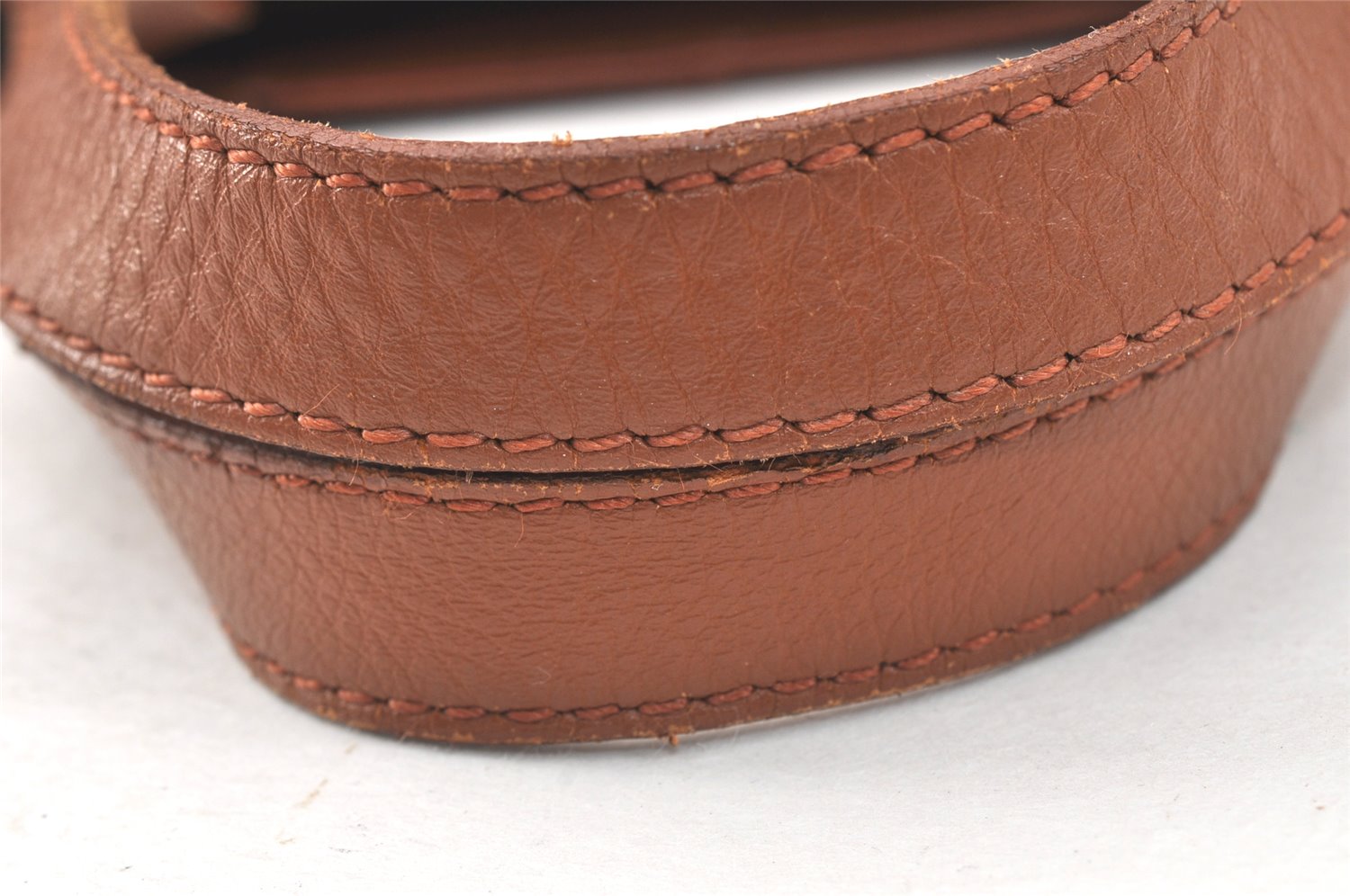 Authentic Burberrys Vintage Leather Hand Bag Brown 3864K