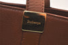 Authentic Burberrys Vintage Leather Hand Bag Brown 3864K