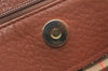 Authentic Burberrys Vintage Leather Hand Bag Brown 3864K