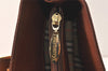 Authentic Burberrys Vintage Leather Hand Bag Brown 3864K