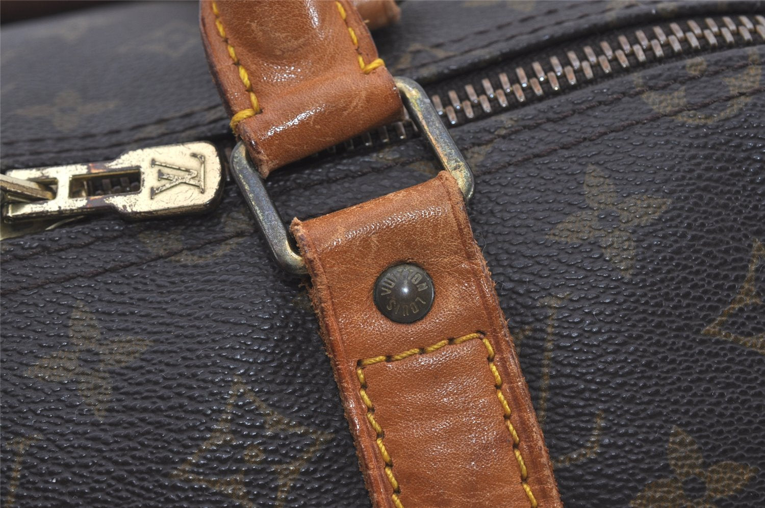 Authentic Louis Vuitton Monogram Keepall 55 Travel Boston Bag M41424 LV 3866I
