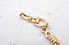 Authentic Christian Dior Vintage Gold Tone Chain Pendant Necklace CD 3867I