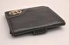 Authentic GUCCI New Britt Vintage Bifold Wallet Purse Leather 181594 Black 3867J