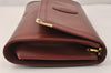 Auth Cartier Must de Cartier 2Way Shoulder Clutch Bag Leather Bordeaux 3867K