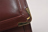 Auth Cartier Must de Cartier 2Way Shoulder Clutch Bag Leather Bordeaux 3867K