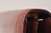 Auth Cartier Must de Cartier 2Way Shoulder Clutch Bag Leather Bordeaux 3867K