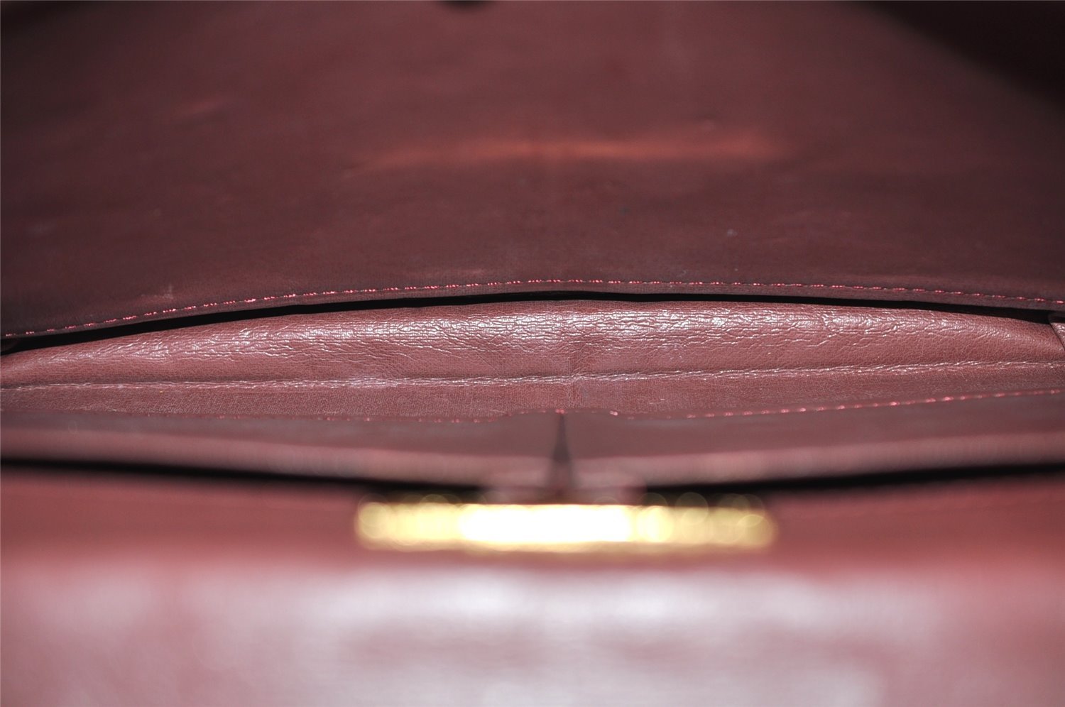 Auth Cartier Must de Cartier 2Way Shoulder Clutch Bag Leather Bordeaux 3867K