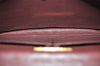 Auth Cartier Must de Cartier 2Way Shoulder Clutch Bag Leather Bordeaux 3867K