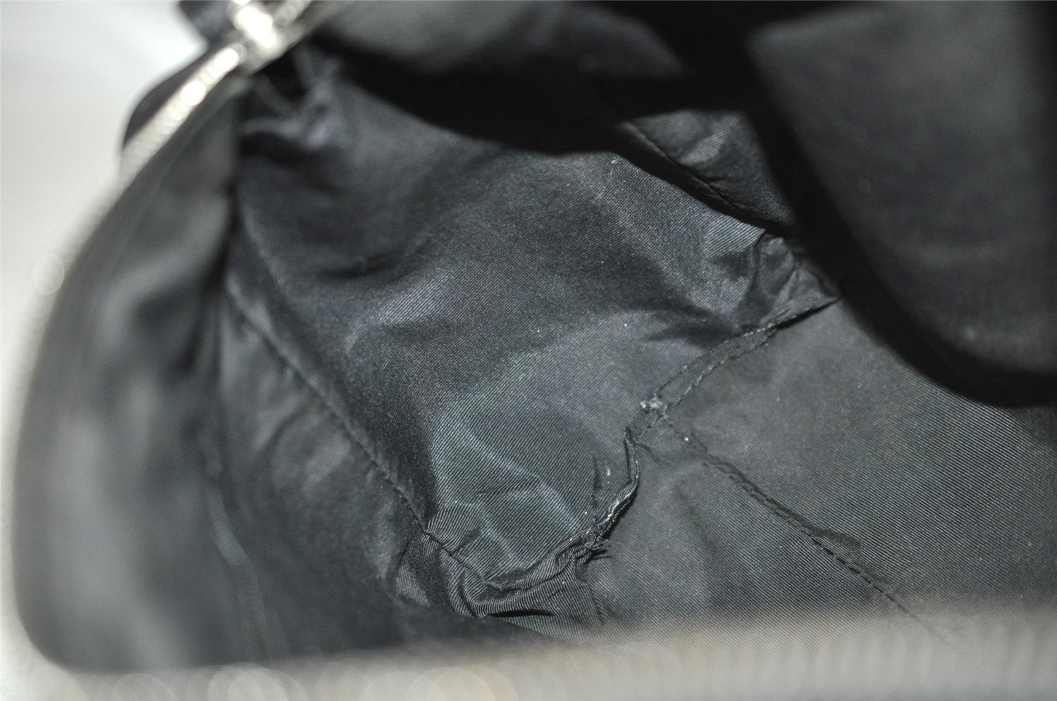 Authentic GUCCI Shoulder Hand Bag Purse GG Canvas Leather 30458 Black 3868I