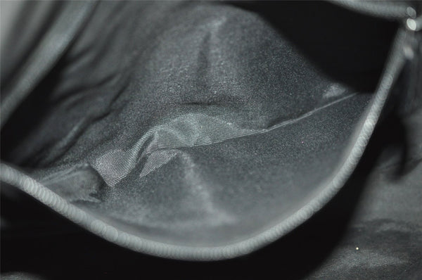 Authentic GUCCI Shoulder Hand Bag Purse GG Canvas Leather 30458 Black 3868I