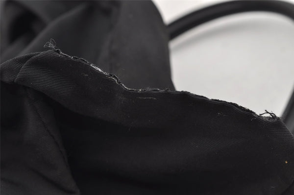 Authentic GUCCI Shoulder Hand Bag Purse GG Canvas Leather 30458 Black 3868I