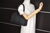 Authentic GUCCI Shoulder Hand Bag Purse GG Canvas Leather 30458 Black 3868I