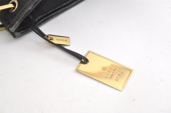 Authentic GUCCI Shoulder Cross Body Bag GG Canvas Leather 91762 Black 3868K