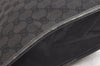 Authentic GUCCI Shoulder Cross Body Bag GG Canvas Leather 91762 Black 3868K