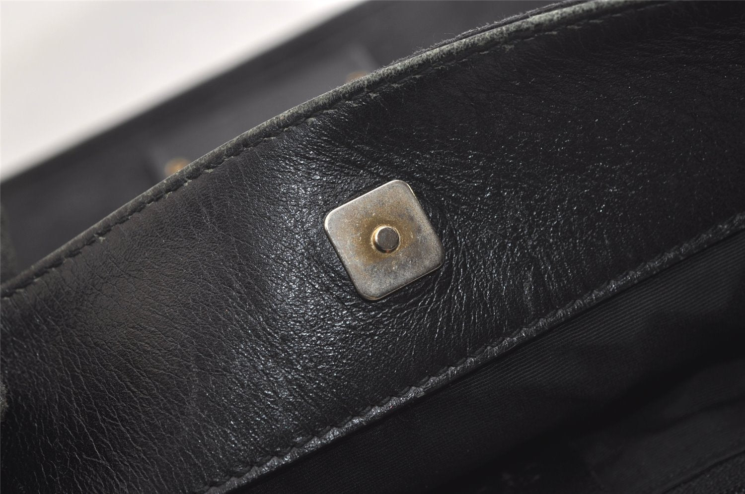 Authentic GUCCI Shoulder Cross Body Bag GG Canvas Leather 91762 Black 3868K