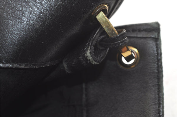 Authentic GUCCI Shoulder Cross Body Bag GG Canvas Leather 91762 Black 3868K