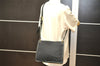 Authentic GUCCI Shoulder Cross Body Bag GG Canvas Leather 91762 Black 3868K