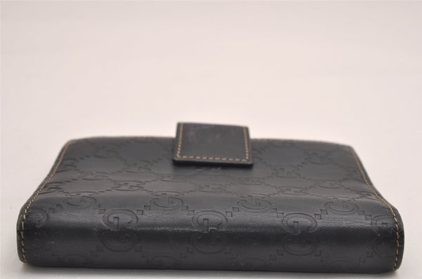 Authentic GUCCI Guccissima Agenda Notebook Cover GG Leather 115240 Black 3869J