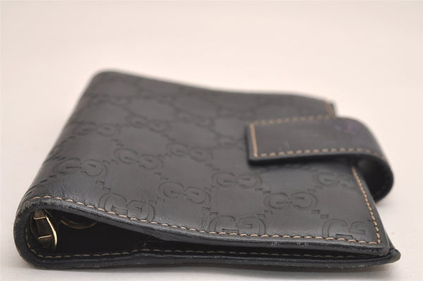 Authentic GUCCI Guccissima Agenda Notebook Cover GG Leather 115240 Black 3869J