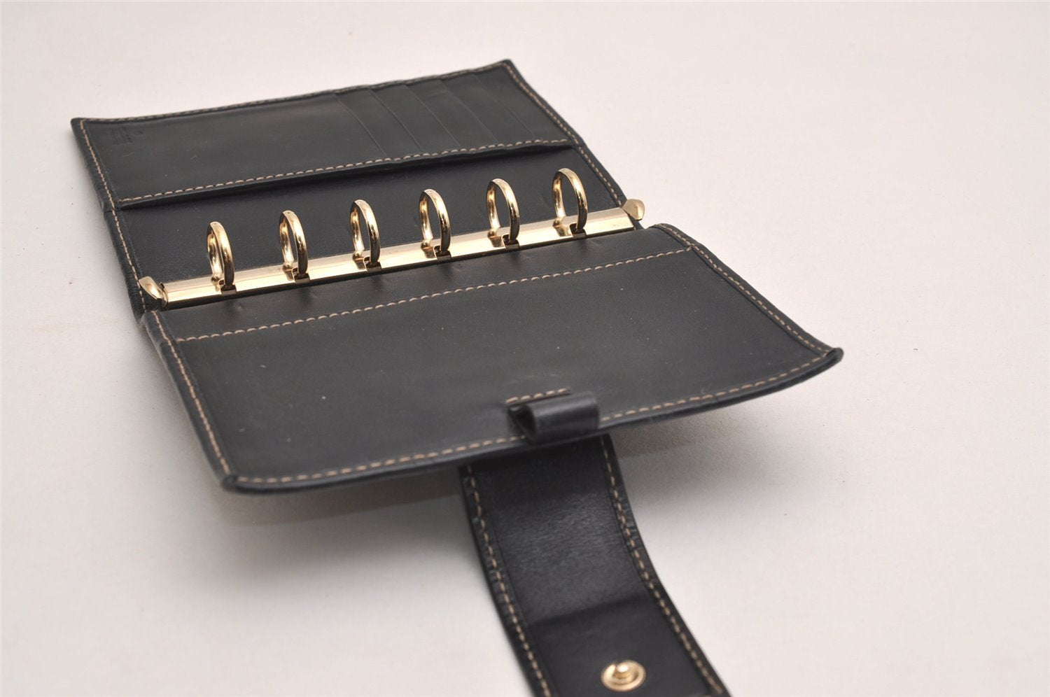 Authentic GUCCI Guccissima Agenda Notebook Cover GG Leather 115240 Black 3869J