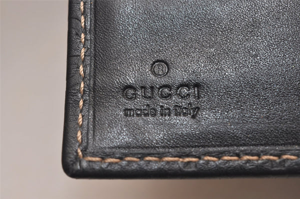 Authentic GUCCI Guccissima Agenda Notebook Cover GG Leather 115240 Black 3869J