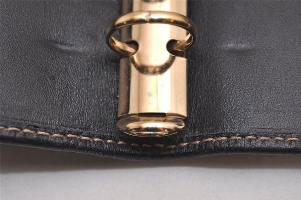 Authentic GUCCI Guccissima Agenda Notebook Cover GG Leather 115240 Black 3869J