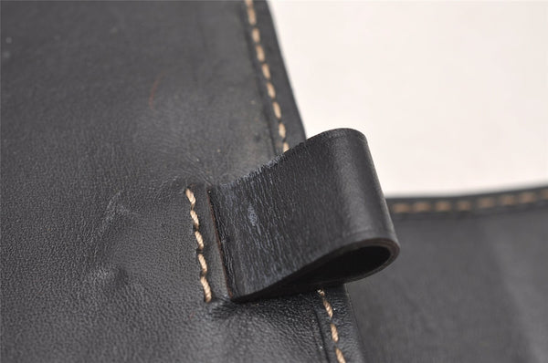 Authentic GUCCI Guccissima Agenda Notebook Cover GG Leather 115240 Black 3869J