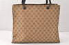 Authentic GUCCI Bamboo Vintage Hand Bag GG Canvas Leather 0021010 Brown 3869K