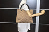 Authentic GUCCI Bamboo Vintage Hand Bag GG Canvas Leather 0021010 Brown 3869K