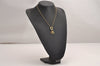 Authentic Christian Dior Gold Tone Chain Pendant Necklace CD 3870J