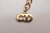 Authentic Christian Dior Gold Tone Chain Pendant Necklace CD 3870J