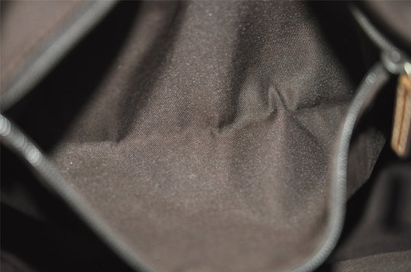 Authentic GUCCI Abbey Shoulder Tote Bag GG Suede Leather 130736 Brown 3871I