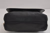 Authentic Salvatore Ferragamo Gancini Hand Bag Purse Leather Black SF 3871J