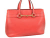 Authentic GUCCI Horsebit 2Way Tote Hand Bag Leather 319795 Pink 3872K