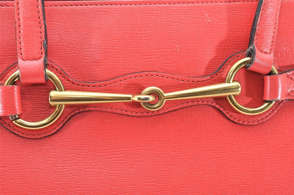 Authentic GUCCI Horsebit 2Way Tote Hand Bag Leather 319795 Pink 3872K
