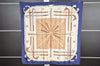 Authentic HERMES Carre 90 Scarf "CANNES & POMMEAUX" Silk Navy Blue 3874I