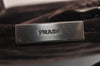 Authentic PRADA Velluto Fibbie Velour Shoulder Hand Bag Purse B7645 Brown 3874J