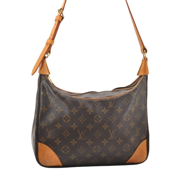 Authentic Louis Vuitton Monogram Boulogne 30 Shoulder Cross Bag M52165 LV 3874K