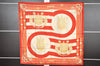 Authentic HERMES Carre 90 Scarf "CHATEAUX D'ARRIERE" Silk Orange 3875I