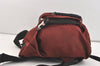 Authentic PRADA Nylon Tessuto Montagn Drawstring Backpack Bordeaux Red 3876J