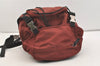 Authentic PRADA Nylon Tessuto Montagn Drawstring Backpack Bordeaux Red 3876J