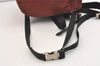 Authentic PRADA Nylon Tessuto Montagn Drawstring Backpack Bordeaux Red 3876J