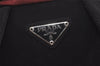 Authentic PRADA Nylon Tessuto Montagn Drawstring Backpack Bordeaux Red 3876J