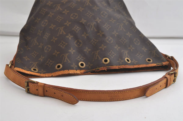 Authentic Louis Vuitton Monogram Petit Noe M42226 Shoulder Drawstring Bag 3876K