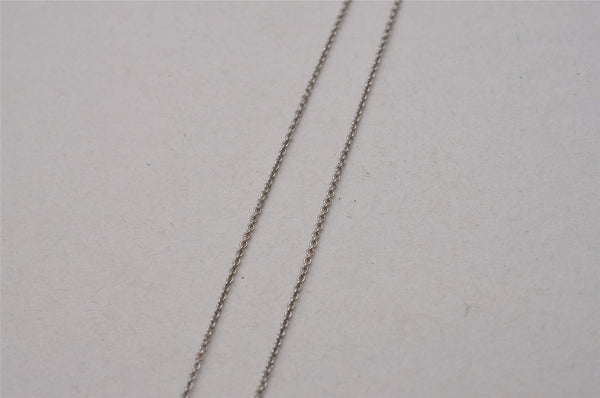 Authentic Christian Dior Vintage Silver Tone Chain Necklace CD 3877I