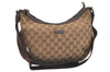 Authentic GUCCI Shoulder Cross Body Bag GG Canvas Leather 181092 Brown 3877J