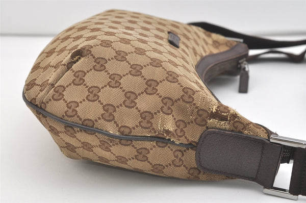Authentic GUCCI Shoulder Cross Body Bag GG Canvas Leather 181092 Brown 3877J