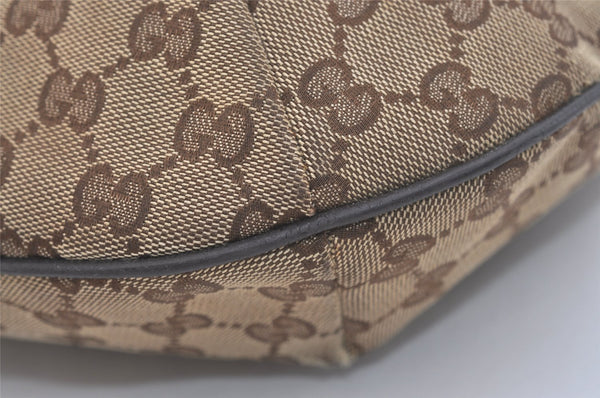 Authentic GUCCI Shoulder Cross Body Bag GG Canvas Leather 181092 Brown 3877J