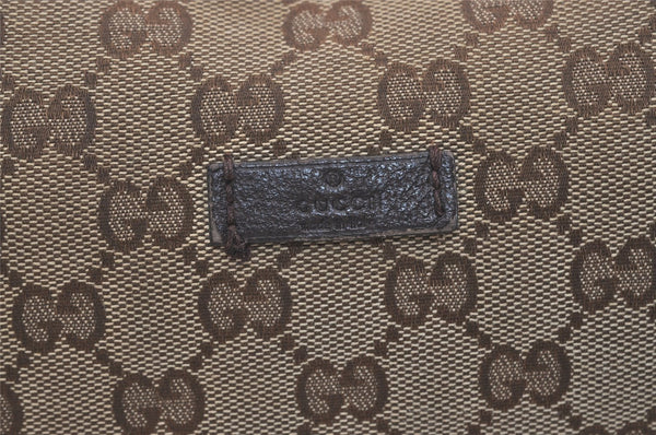 Authentic GUCCI Shoulder Cross Body Bag GG Canvas Leather 181092 Brown 3877J