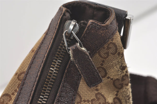 Authentic GUCCI Shoulder Cross Body Bag GG Canvas Leather 181092 Brown 3877J